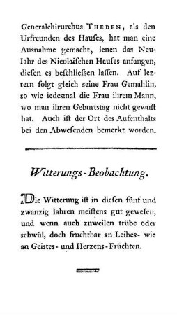 Witterungs-Beobachtung.
