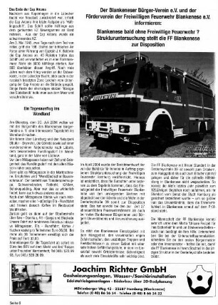 Blankenese bald ohne Freiwillige Feuerwehr? : Strukturuntersuchung stellt die FF Blankenese zur Disposition