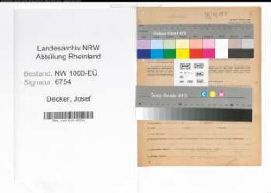 Entnazifizierung Josef Decker, geb. 18.11.1892 (Stadtinspektor)