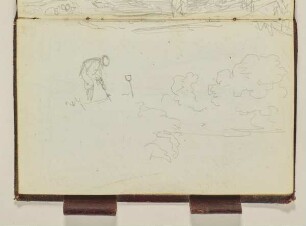 Figur in Landschaft - Pflanzenstudie