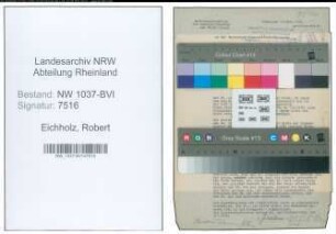 Entnazifizierung Robert Eichholz , geb. 24.05.1890 (Richtmeister)