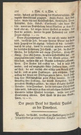 Der zweite Brief des Apostels Paulus an den Timotheus