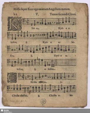 Missa super Ecce ego mittam Angelum meum