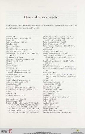 Orts- und Personenregister