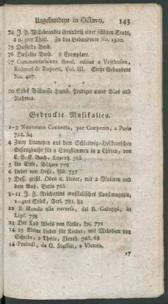 Gedruckte Musikalien