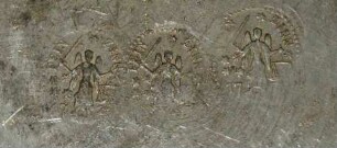 Zinnteller mit Wappen und Inschrift "AM 1806"
