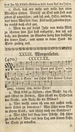 XXXIII. Morgenlieder