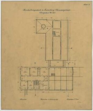 Fischer, Theodor; Lindenberg / Allgäu (Bayern); Haushaltungsschule mit Ökonomiegebäude und Kapelle - Grundriss OG