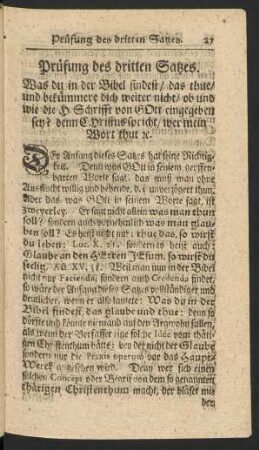 Prüfung des dritten Satzes