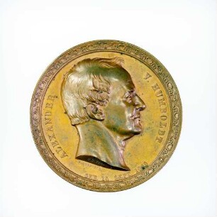 Medaille Alexander von Humboldt, auf sein Werk KOSMOS