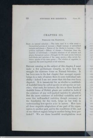 Chapter 3: Struggle for existence