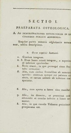 A. Ad Demonstrationes Osteologicas