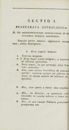 A. Ad Demonstrationes Osteologicas