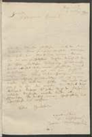 Brief von Johann Jacob Kohlhaas