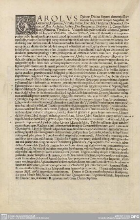 Carolus Quintus Diuina...