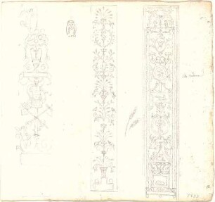 Neureuther, Eugen Napoleon; u. a. Deutschland; Griechenland; Italien; Schweiz; Studien- und Reiseskizzen - Dekoration in der Villa Madonna (Teilansichten, Detail)