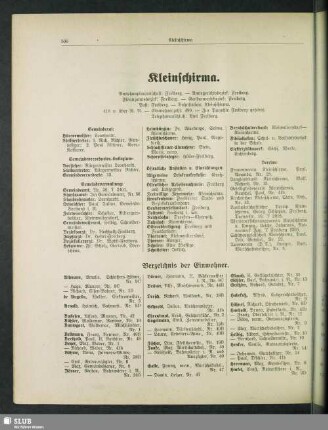 Kleinschirma