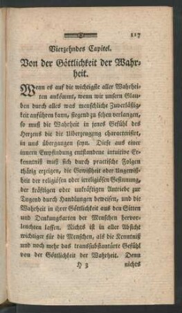 Vierzehndes Capitel. Von der Göttlichkeit der Wahrheit
