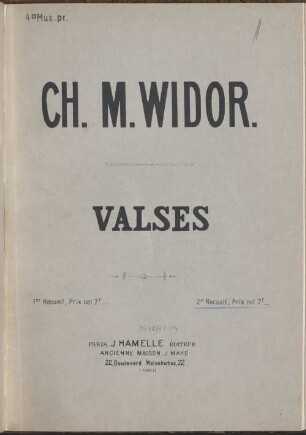 Valses : pour piano. 2, Nouvelle Édition