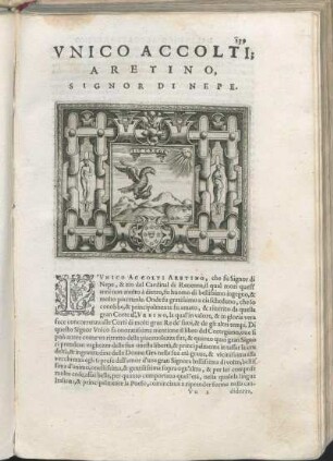 Vnico Accolti; Aretino, Signor Di Nepe.