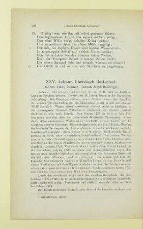XXV. Johann Christoph Gottsched
