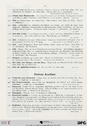 Profane Kostüme (Nr. 1425-1432)
