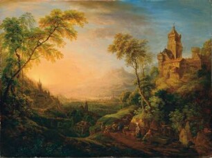 Ideale Rheinlandschaft bei Sonnenaufgang