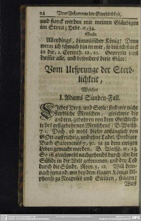 Vom Ursprunge der Sterblichkeit