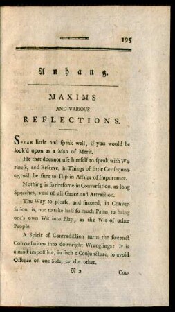 Maxims And Various Reflections.