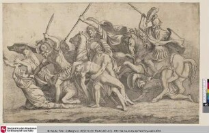 [Die Leiche des Patroclus von einem Krieger aus dem Schlachtfelde getragen]