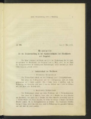 No 39. den 17. Mai 1889.