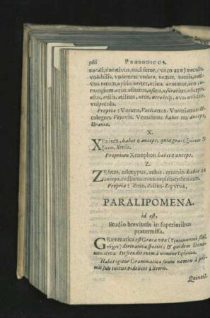 Paralipomena.