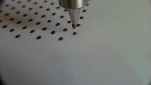 Tropfenfeld Paste 115240 elektropneumatisch V3: Versuchsserie 5 - Tropfenfelder, Dauertest 3 Tage / 5h Paste 115240: Dispensor Prototyp 3