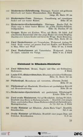 Kleinkunst in Elfenbein-Miniaturen (Nr. 318-332)