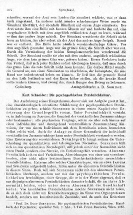 304-309, Kurt Schneider: Die psychopathischen Persönlichkeiten