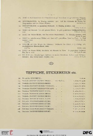 Teppiche, Stickereien (Nr. 196-237)