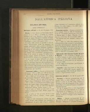 Dall'Affrica Italiana.
