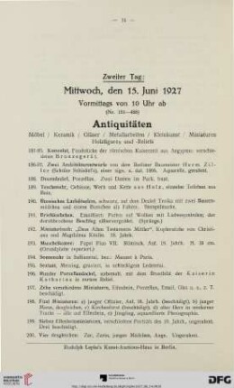 Antiquitäten (Nr. 181-380)