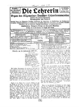 Gedanken um die Jahreswende 1917/18