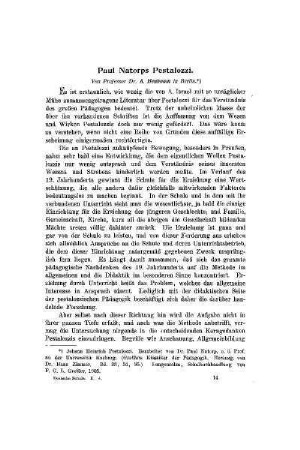 Paul Natorps Pestalozzi