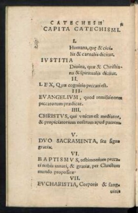 Capita Catechismi.