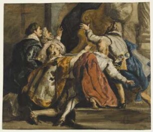 Huldigende Edelleute aus der Apotheose Heinrichs IV. und Proklamation der Regentschaft Maria de' Medicis