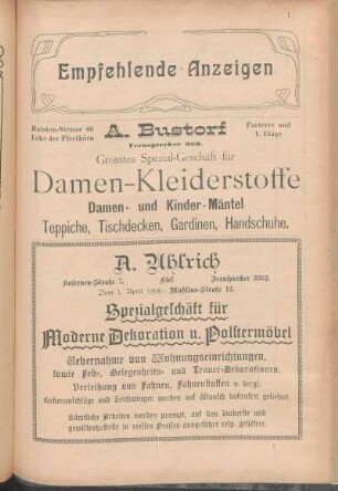 Empfehlende Anzeigen.