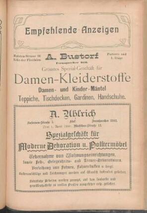 Empfehlende Anzeigen.