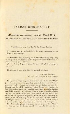 Algemeene vergadering van 23 Maart 1874