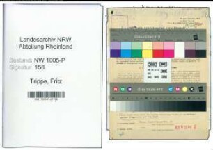 Entnazifizierung Fritz Trippe , geb. 07.06.1877 (Polizeisekretaer)