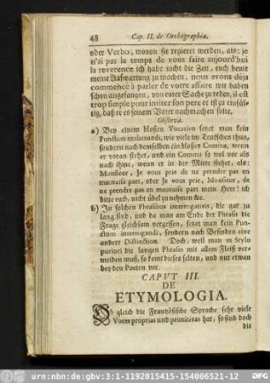 Caput III. De Etymologia.