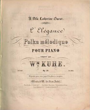 L' elégance : polka mélodique pour piano ; op. 59