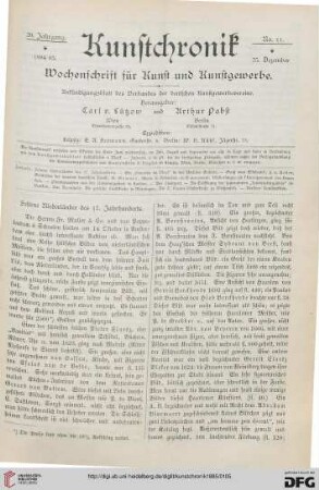 Heft 11 (25. Dezember 1884)