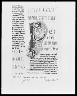 Gregorius Magnus, Registrum epistularum et Regula Pastoralis — Initiale P, Folio 54recto
